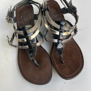 Madden Girl Women's Whizz Wedge Metallic Sandals, Never worn,  Size 8 1/2